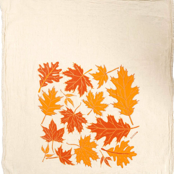 Noon Designs Organic Kitchen Towel / Fall Leaves