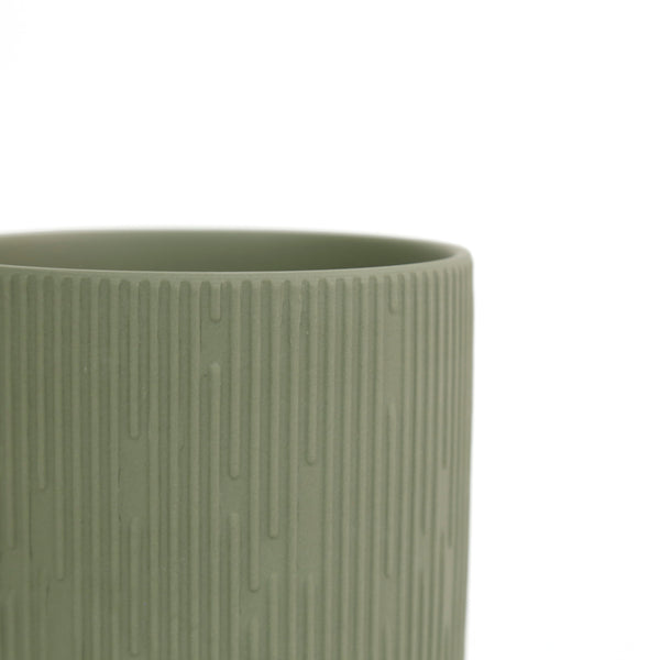 Virago Pot & Saucer / Large Olive Ridges + sett – One Mercantile / Sett