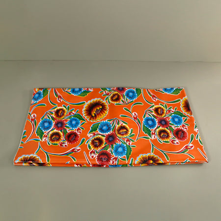 Oilcloth Tablecloth / Bloom Orange