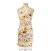 Linen Tales Pinafore Apron / Orange Flow Natural
