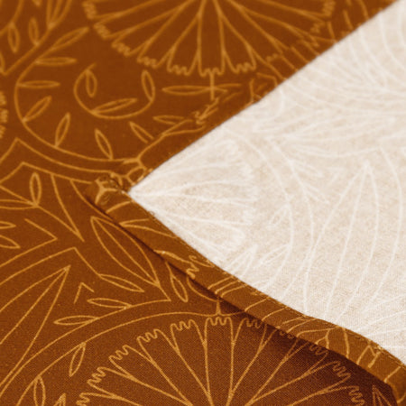 Orange Flower Lines Napkin Set 4pc