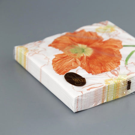 Caspari Paper Luncheon Napkins / Poppy Field