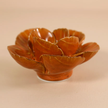 Ceramic Flower / Orange Lotus