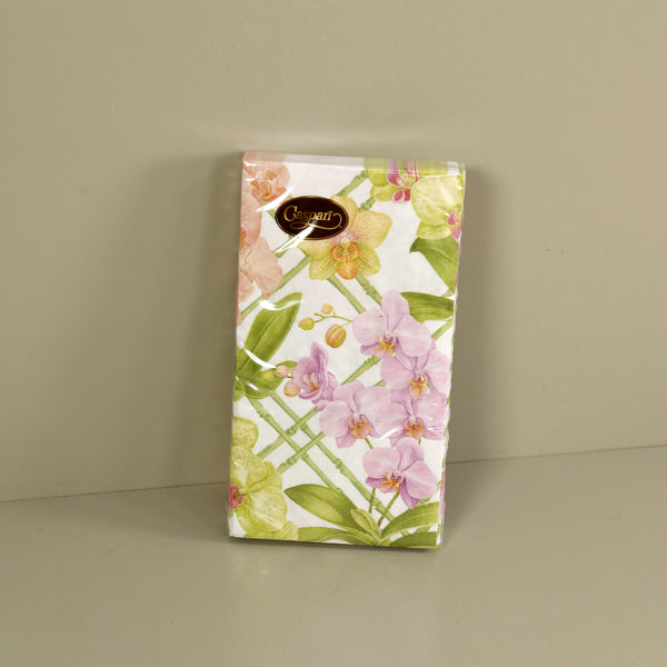 Caspari Paper Guest Napkins / Orchid Conservatory