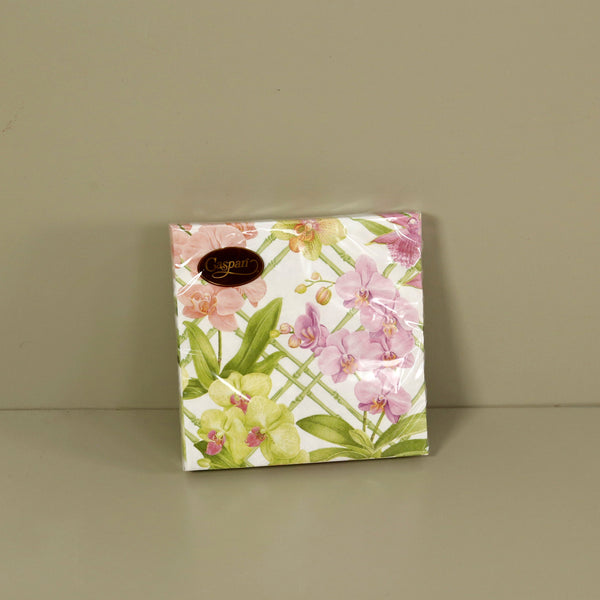 Caspari Paper Luncheon Napkins / Orchid Conservatory