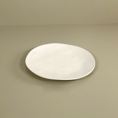 Organic Cream Melamine Salad Plate