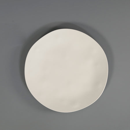 Organic Cream Melamine Dinner Plate