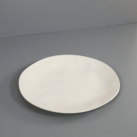 Organic Cream Melamine Dinner Plate