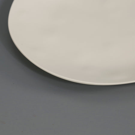 Organic Cream Melamine Dinner Plate