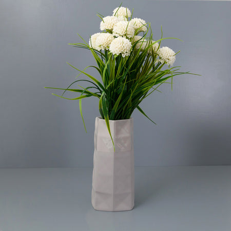 Andrew Molleur Large Origami Vase / Grey