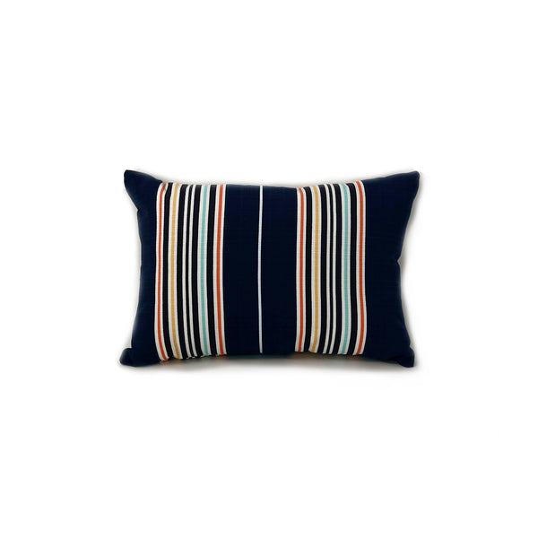 Outdoor Lumbar Pillow / French Stripe Navy