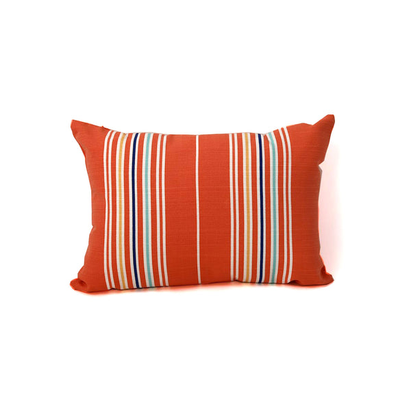 Outdoor Lumbar Pillow / French Stripe Orange