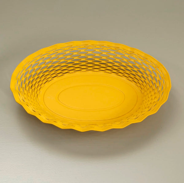 Oval Metal Basket / Yellow