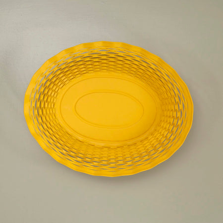Oval Metal Basket / Yellow