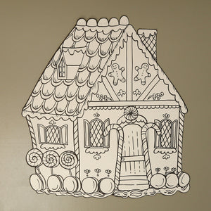 Paper Placemat Pack / Die-Cut Coloring Gingerbread House
