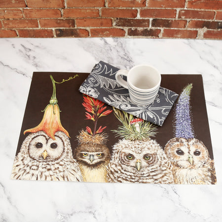 Paper Placemat Pack / Baby Owls