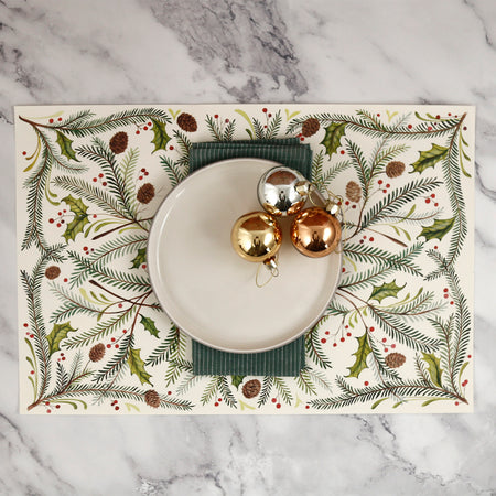 Paper Placemat Pack / Christmas Sprigs