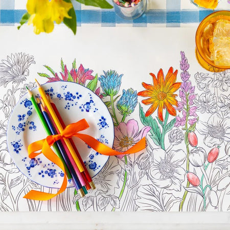 Paper Placemat Pack /  Coloring Wildflower Meadow