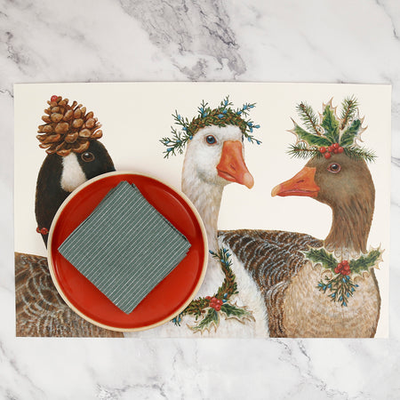 Paper Placemat Pack / Festive Geese