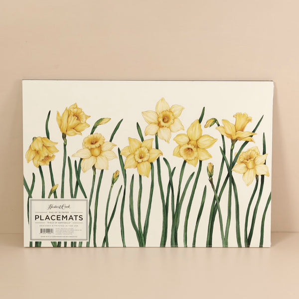 Paper Placemat Pack / Field of Daffodils