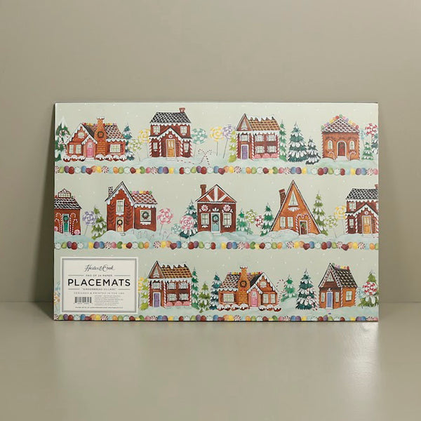 Paper Placemat Pack / Gingerbread Village