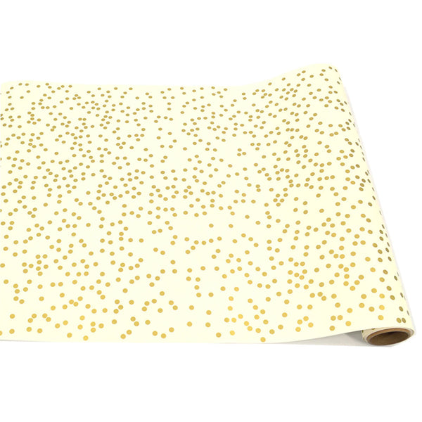 Paper Table Runner Roll 25' / Gold Confetti