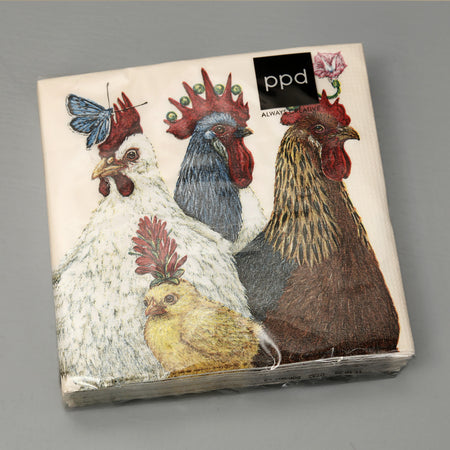Vicki Sawyer Paper Cocktail Napkins / Party at the Coop