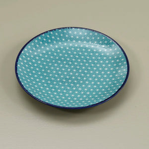 Pattern Appetizer Plate / Aqua Stars