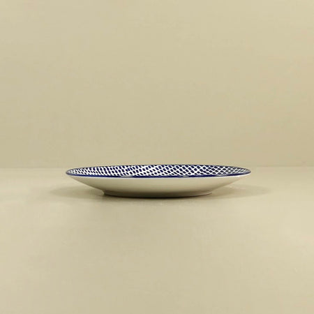 Pattern Appetizer Plate / Blue Dash