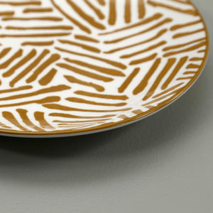 Pattern Appetizer Plate / Ochre Lines