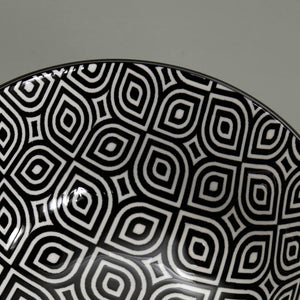 Pattern Bowls 6" / Black Geometric