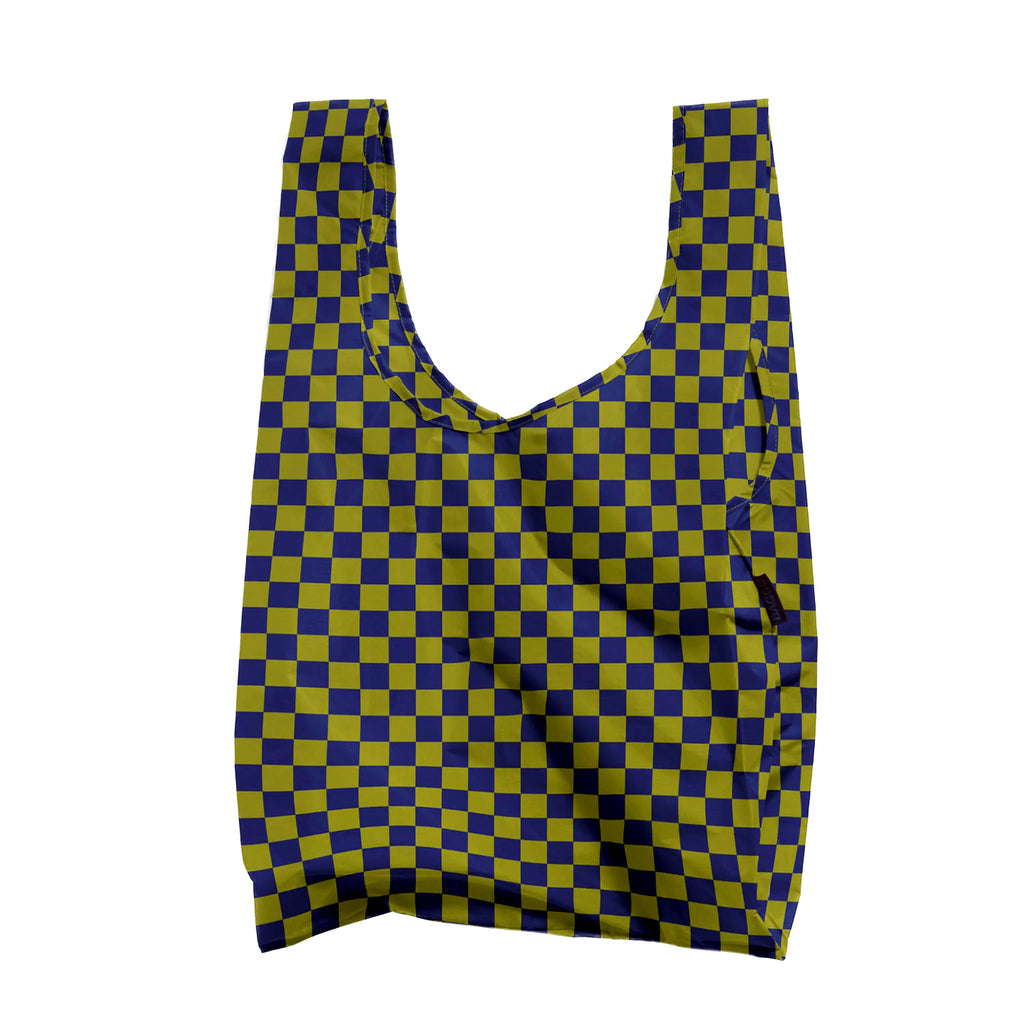 Baggu Standard Grocery Bag / Pear Navy Check