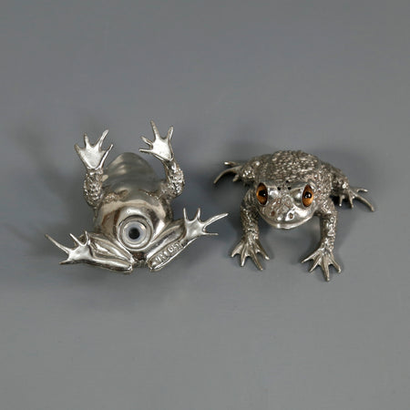 Pewter Salt & Pepper Shakers / Toads