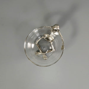 Pewter & Glass Candy Dish / Skeleton