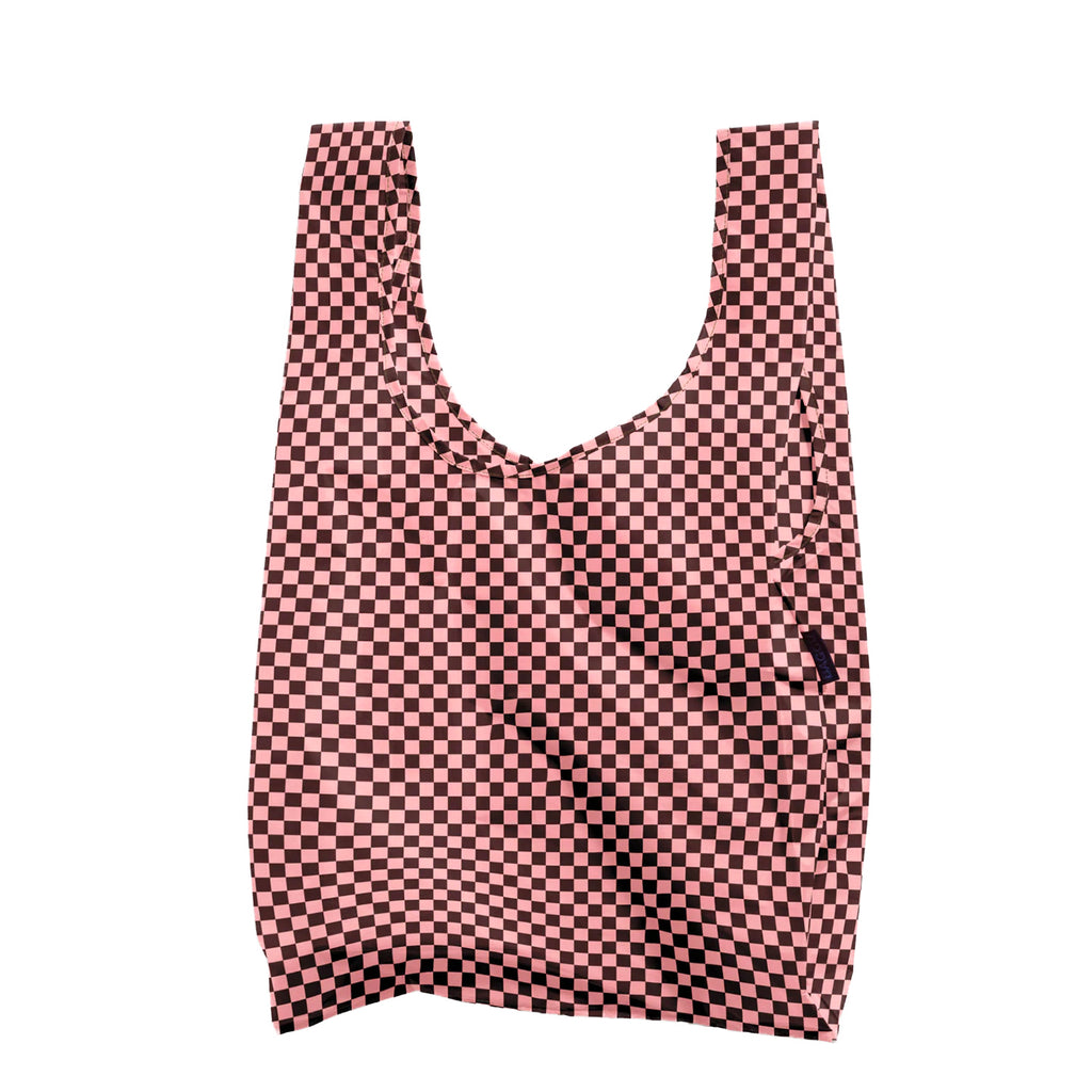 Baggu Standard Grocery Bag / Pink Brown Check