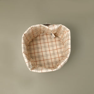 Plaid Canvas Bread Basket