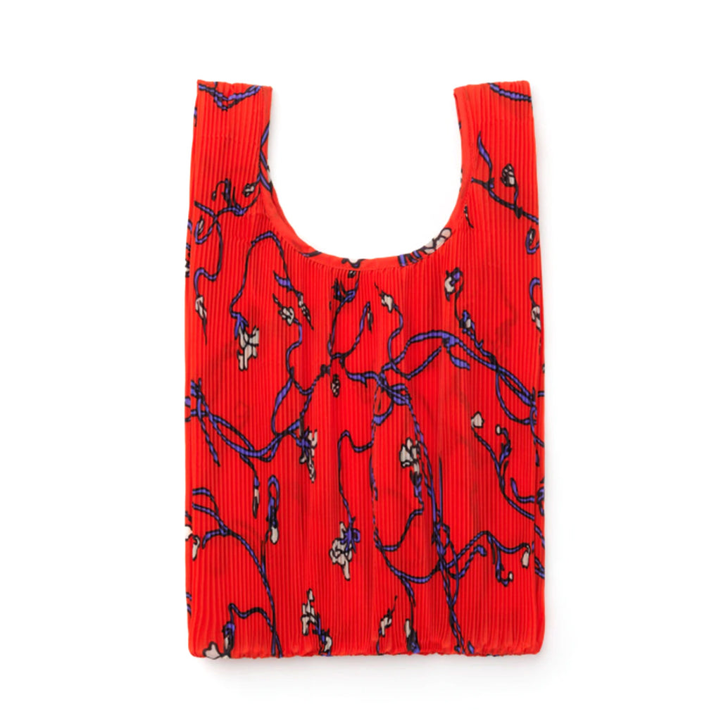 Baggu Pleated Bag / Red Snapdragon