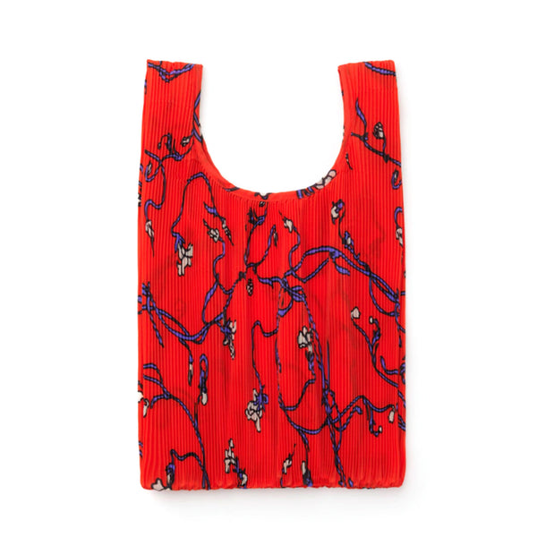 Baggu Pleated Bag / Red Snapdragon
