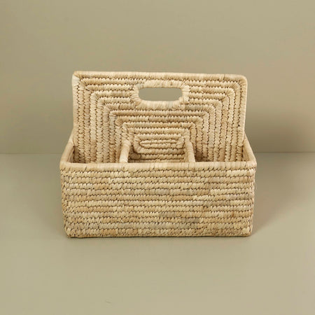 Pleta Woven Date Palm Flatware Caddy