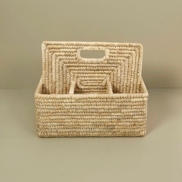 Pleta Woven Date Palm Flatware Caddy