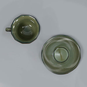 Porcelain Tea Cup & Saucer / Emerald