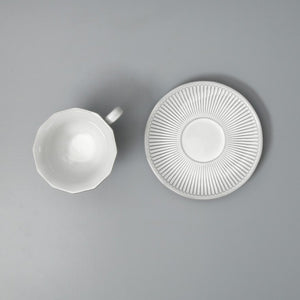 Porcelain Tea Cup & Saucer / Ivory Grace