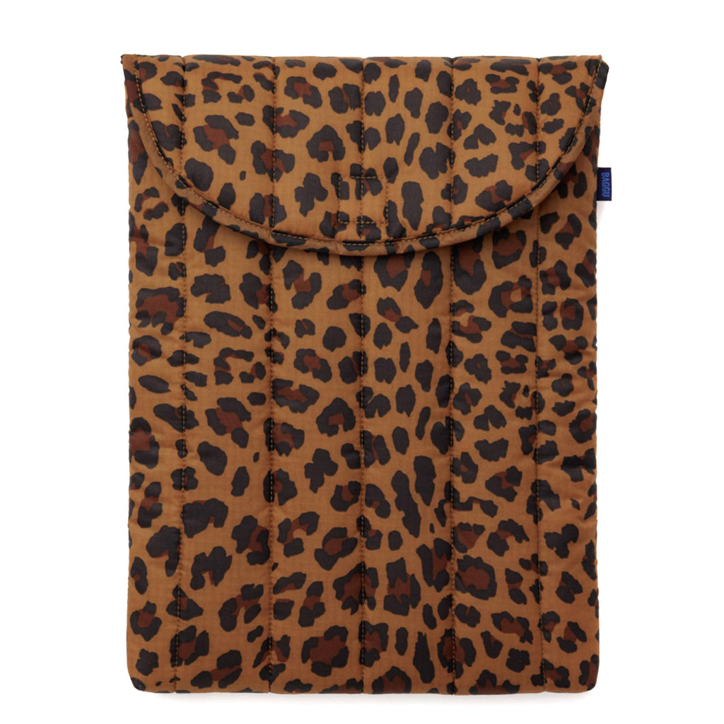 Baggu Puffy Laptop Sleeve 15"-16" / Leopard