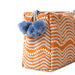 Block Print Toiletry Bag / Waves Pumpkin