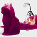 Pyropet Skeleton Candle / Burgundy Cat