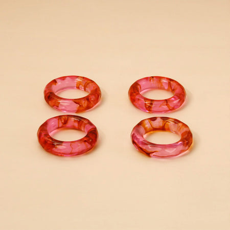 Quartz Napkin Rings  / 4pc