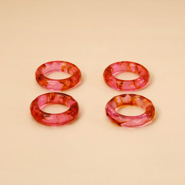 Quartz Napkin Rings  / 4pc