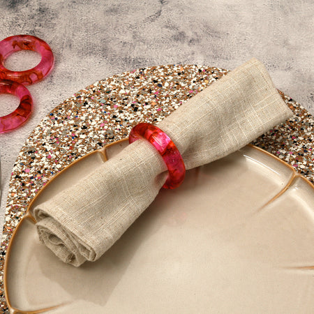 Quartz Napkin Rings  / 4pc