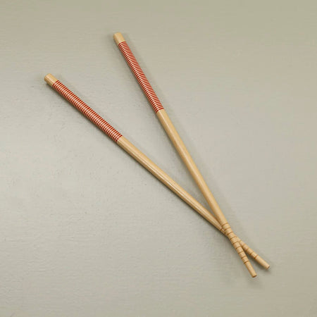 Red Bamboo Chopsticks / One Pair