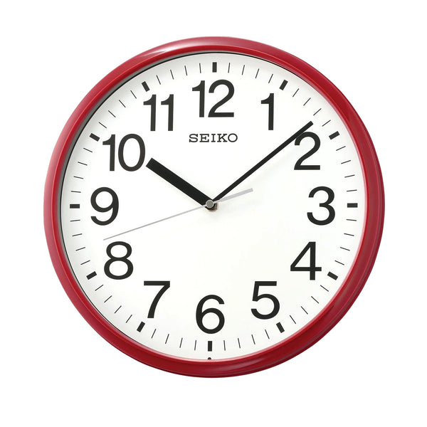 12" Office Wall Clock / Dark Red